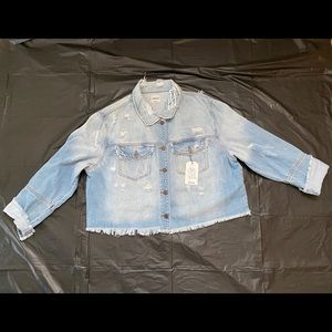 Cello Distressed Denim Jacket NWT